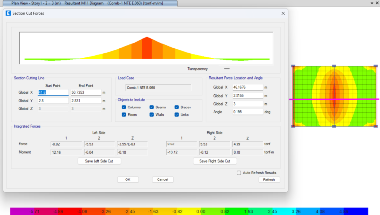 MEMBRANA VS SHELL EN CSI ETABS